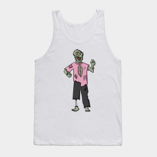 Creepy Zombie Digital Illustration Tank Top